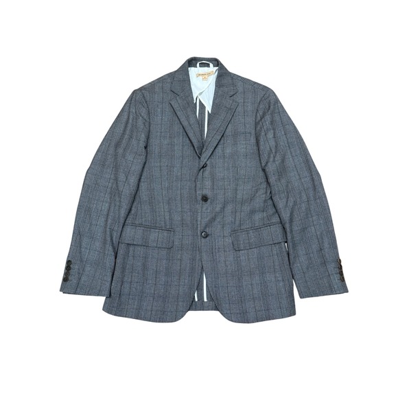 John Varvatos USA Other - John Varvatos USA Mens Grey Plaid Blazer Sport Coat Sz 40 Versatile Work Casual